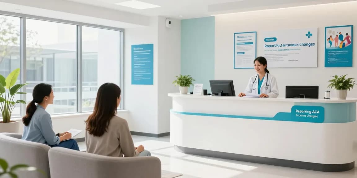 Reporting ACA income changes in a modern health clinic with compassionate patient care and expert advisors.
