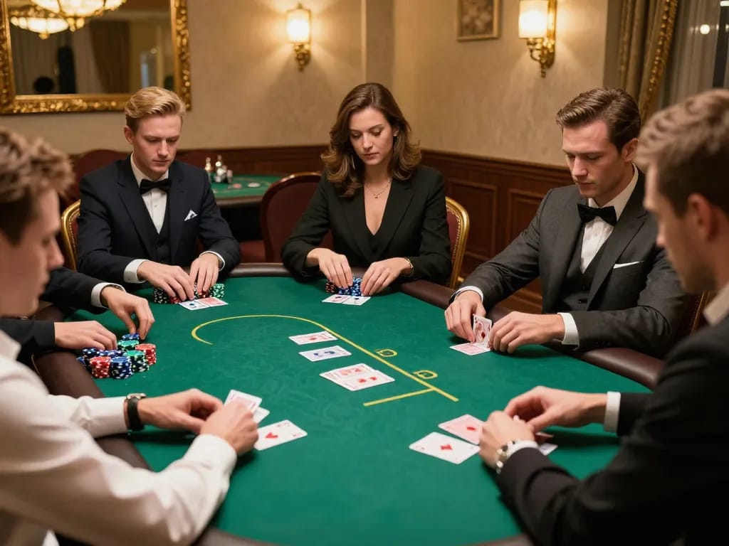 Players engage in a high-stakes poker game at GOOD88 with premium chips and cards visible.