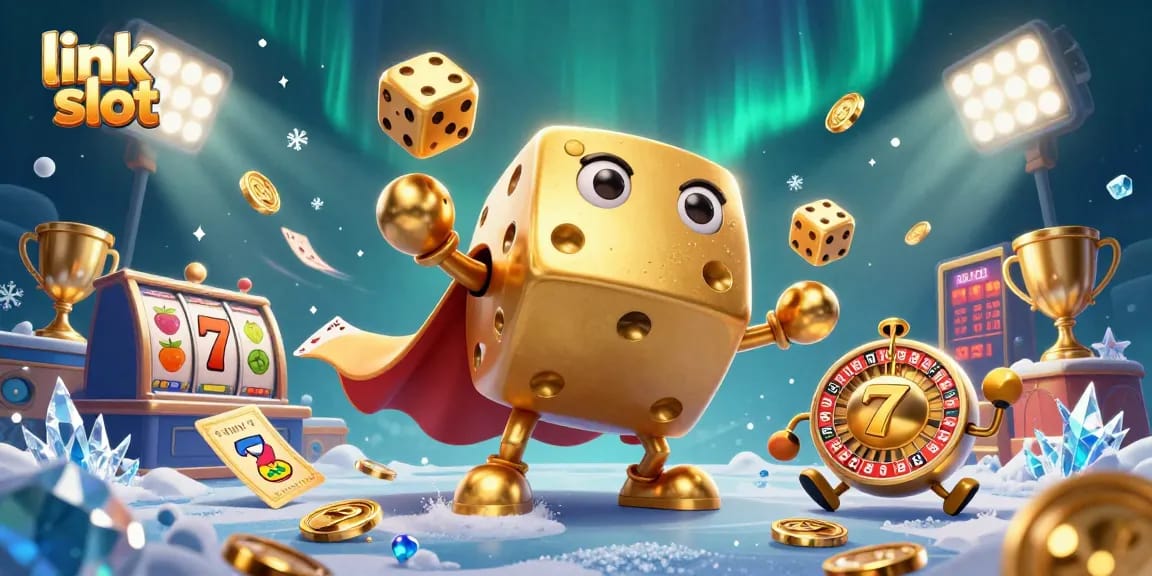 Engage with the exciting link slot gameplay as vibrant slot elements illuminate the scene.