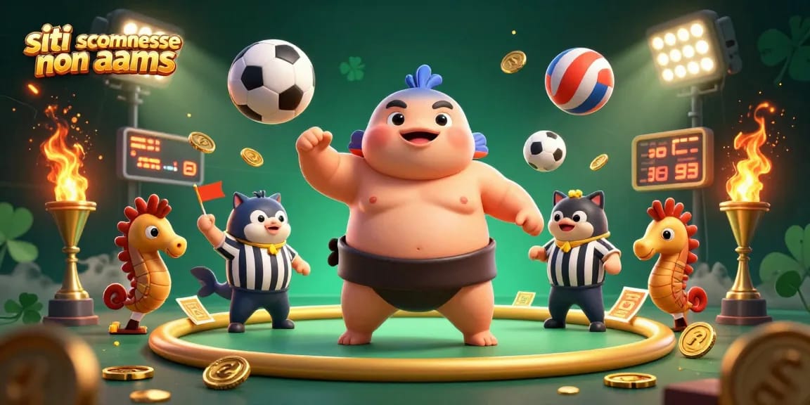 Esperienza unica con siti scommesse non AAMS in un'illustrazione di casinò vibrante.