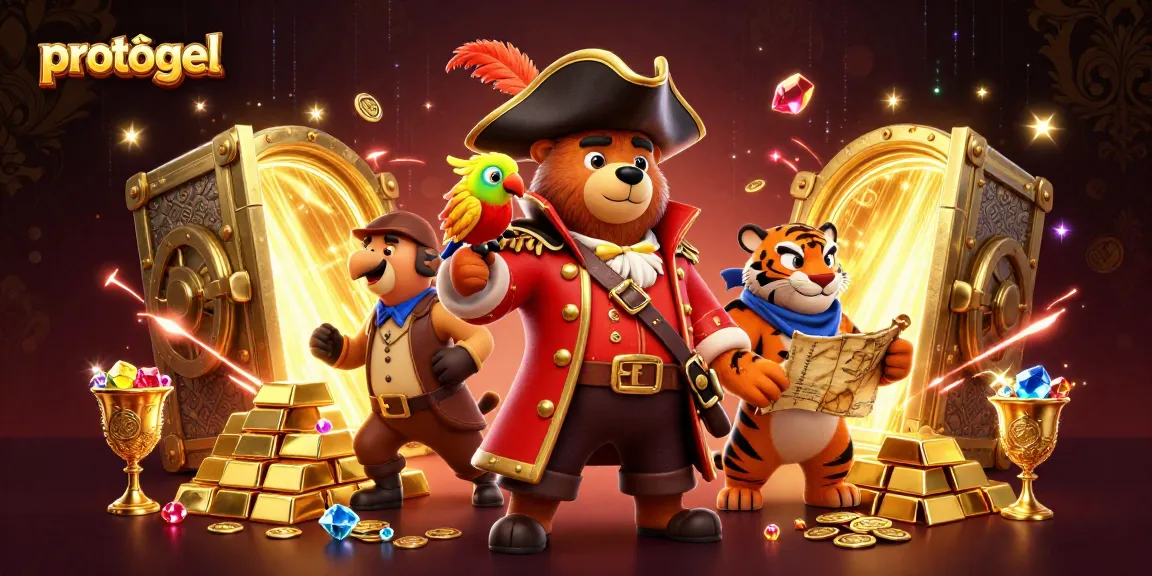 Experience exciting gaming with protogel as the pirate captain bear and fierce tiger find treasures and jackpots.
