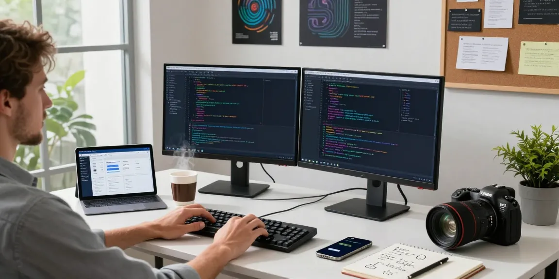 Developer integrating clawbot and AI solutions in a modern workspace.