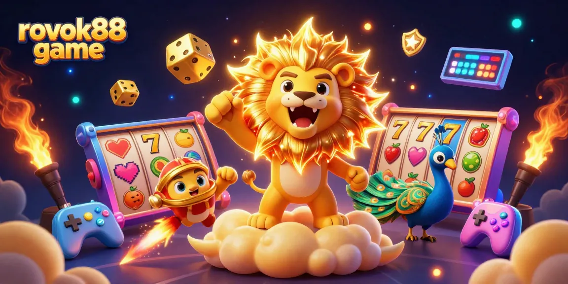 Experience the thrill of rokok88 game with vibrant slot reels and captivating characters