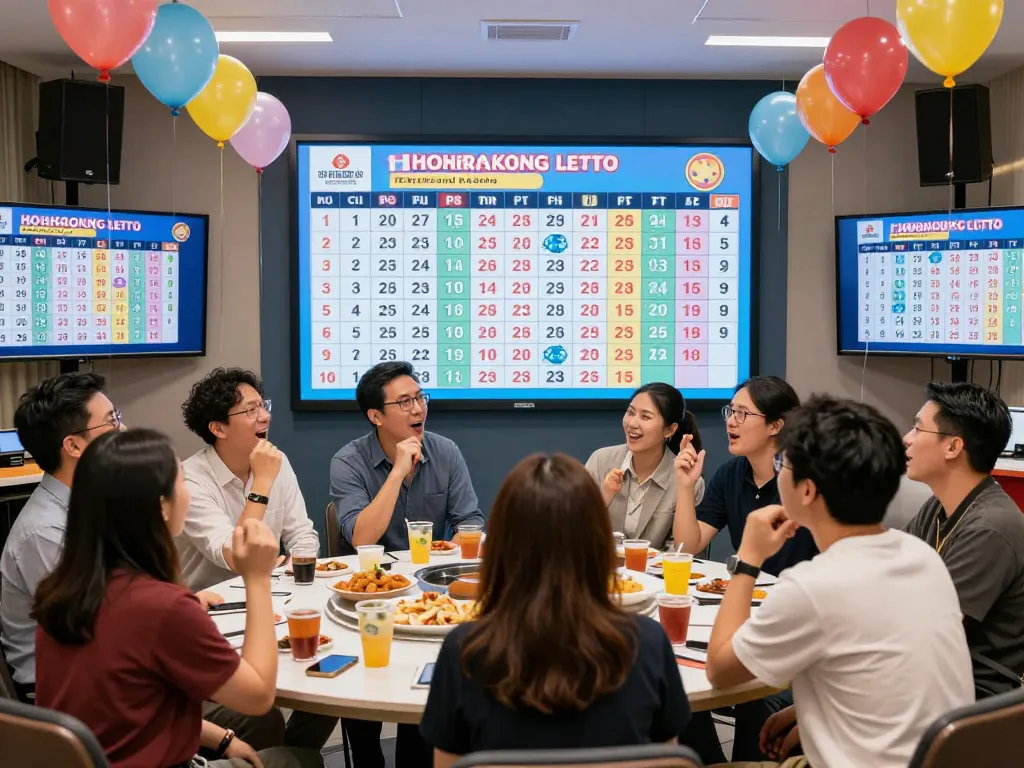 Excited players engaging with Hongkong Lotto live results during dynamic draw event.