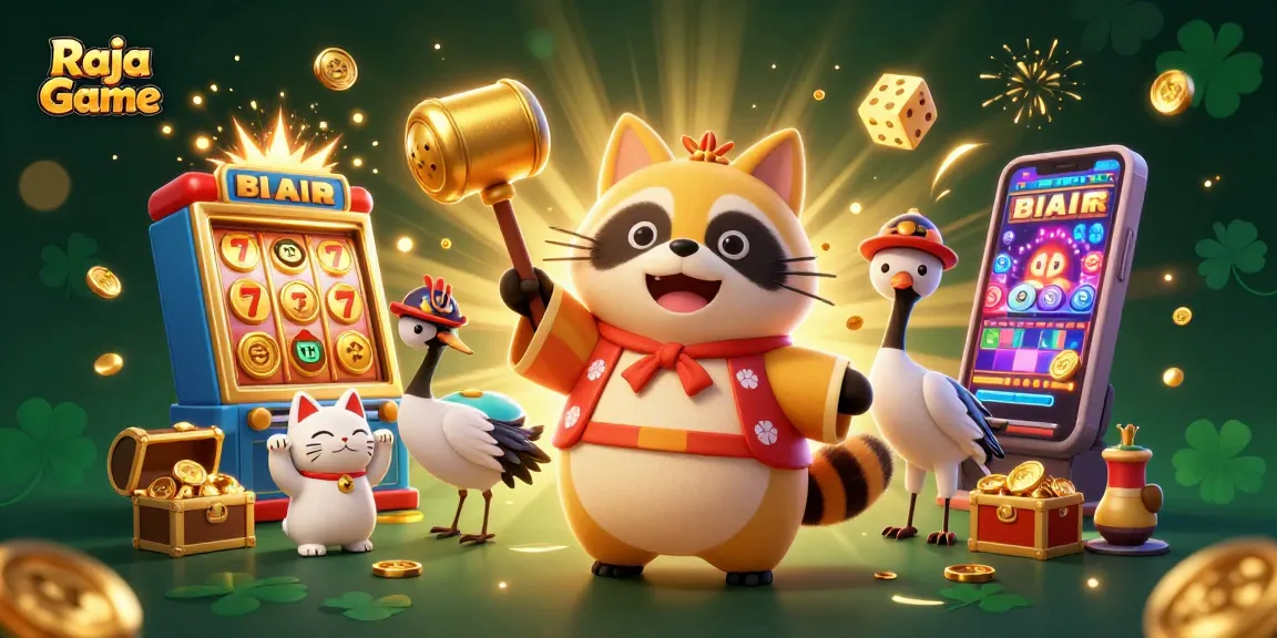 Win exciting rewards in Raja Game with this vibrant slot machine and cheerful characters.