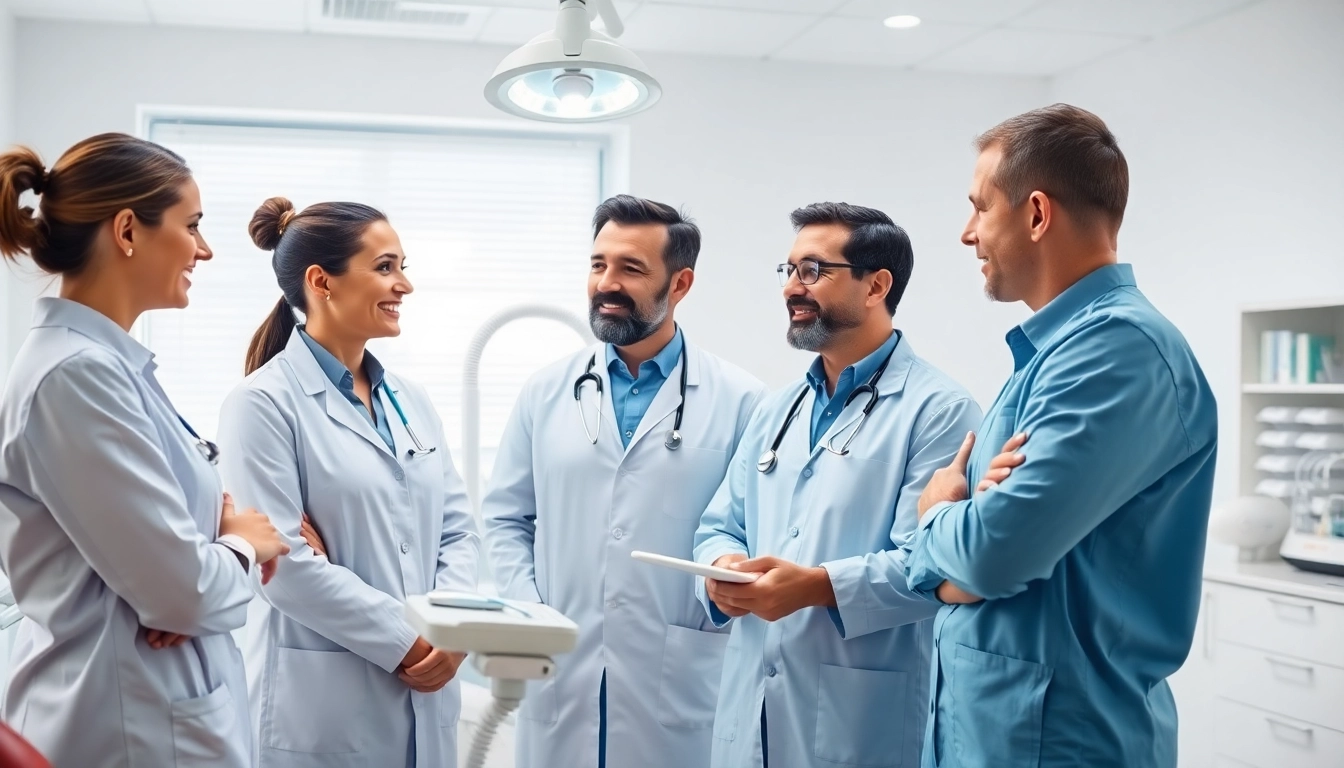 Enhance your understanding of newsmilelife with dental professionals collaborating in a modern clinic.