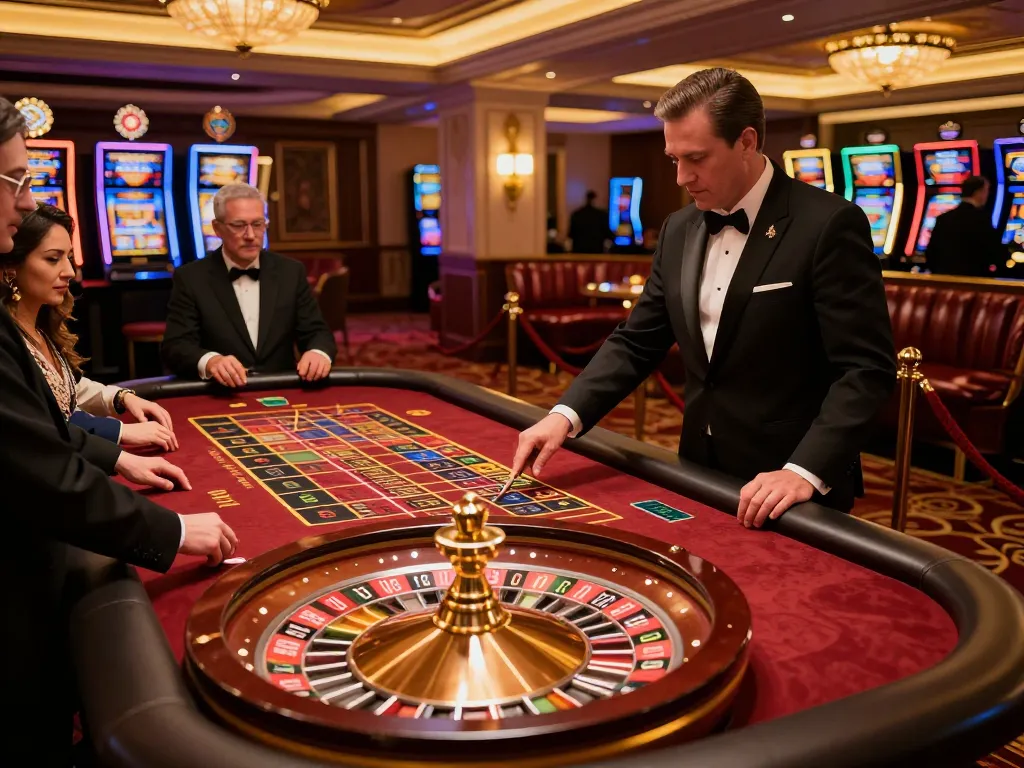 Players engaging in a thrilling roulette game at lclc88 casino, showcasing the excitement and atmosphere of high-stakes gambling.