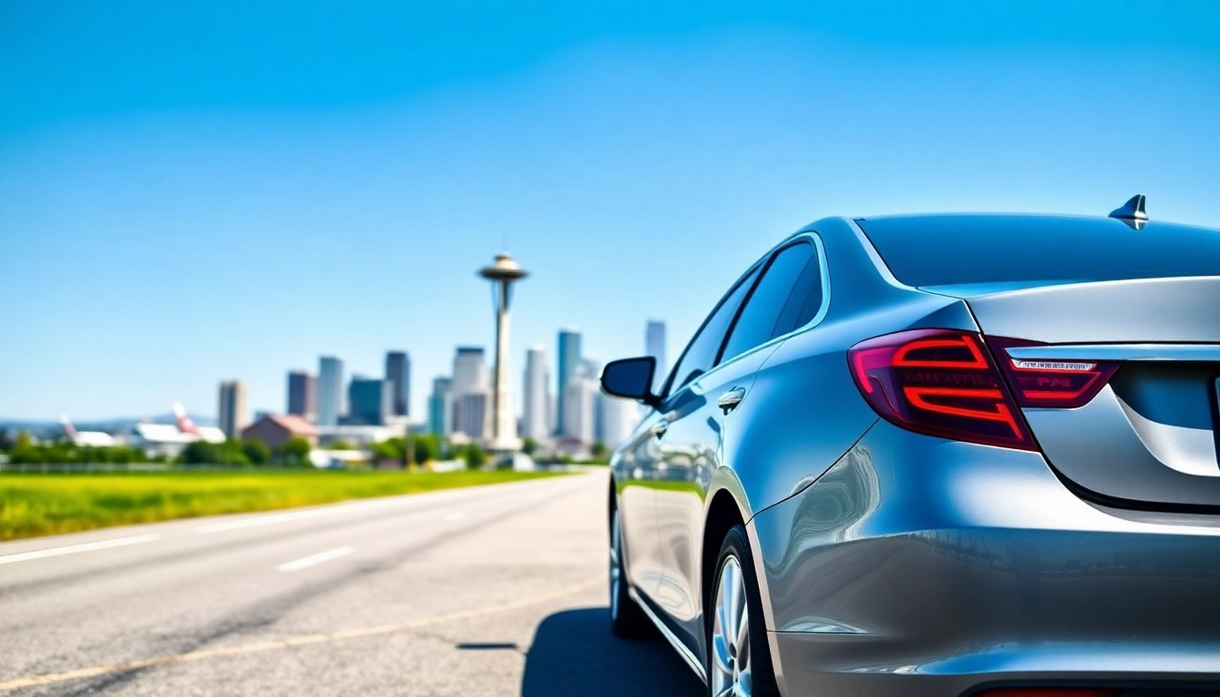 Experience a premium car service from Vancouver to Seattle with this sleek sedan ready for your journey.