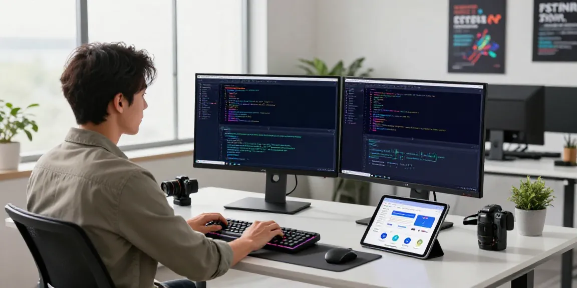 v2rayN官网 software development workspace with developer coding