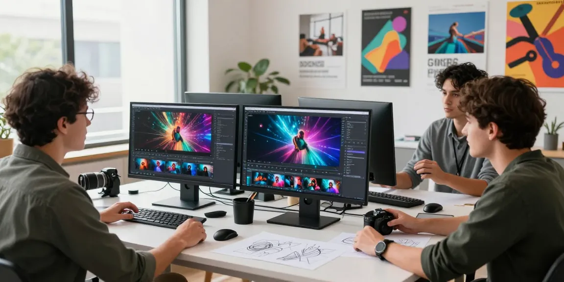 Creating stunning videos with seedance ai in a modern studio.