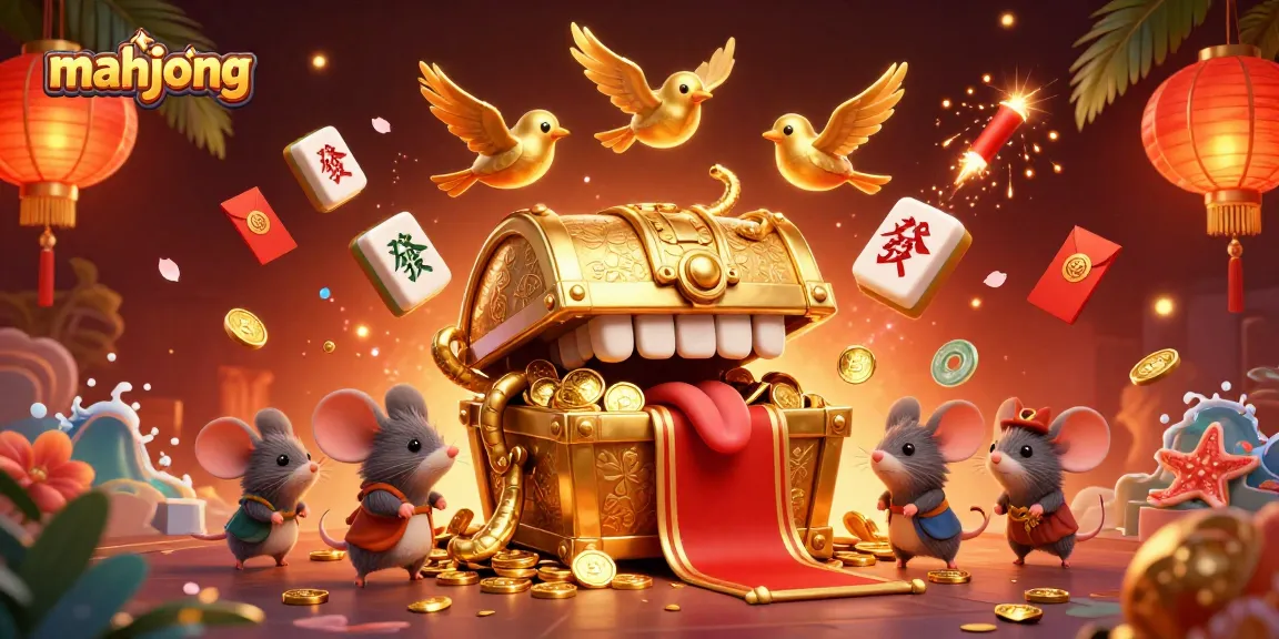 Play mahjong for big wins with thrilling visuals and abundant rewards in this dynamic illustration.