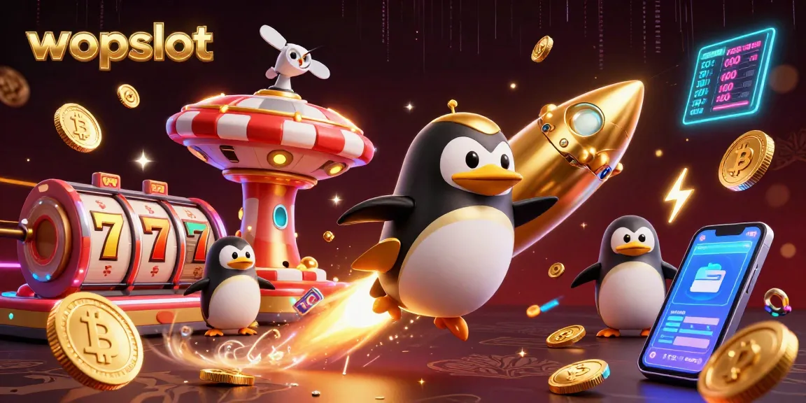 Rasakan keseruan bermain wopslot dengan penguin emas yang meluncur di kasino luar angkasa.