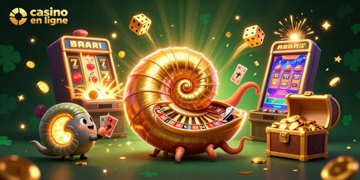 Découvrez un casino en ligne vibrant avec un nautilus, des jackpots, et de l'animation.