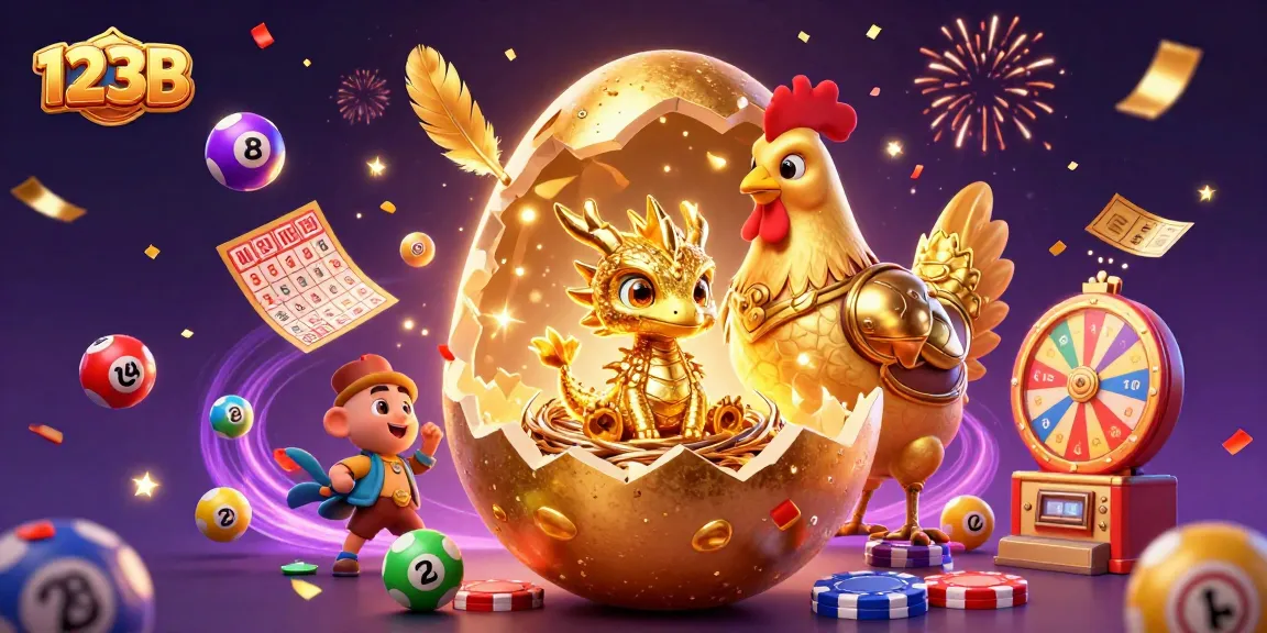 Experience the thrilling world of 123B with a golden dragon amidst colorful gaming elements.